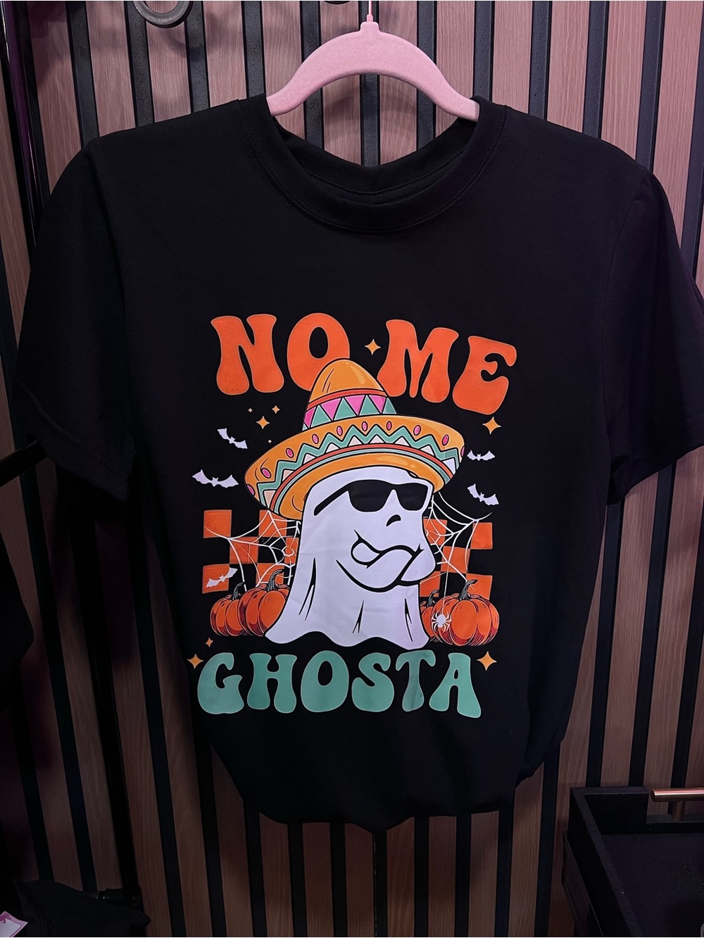 No Me GhosTa Halloween Graphic Tee - Black
